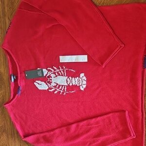 BNWT Lobster Sweater Sz XXL Preppy Prep Classic Old Money Summer Boxy Comfy Soft